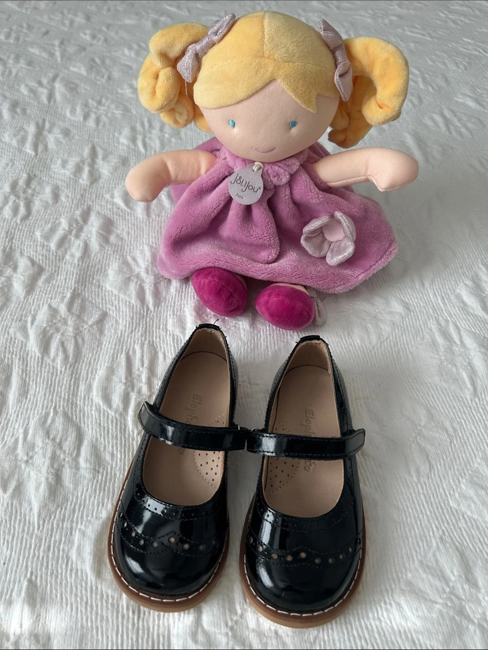Elephantito Black Patent Mary Jane School Shoes, Gently Used, Sz. 8.
